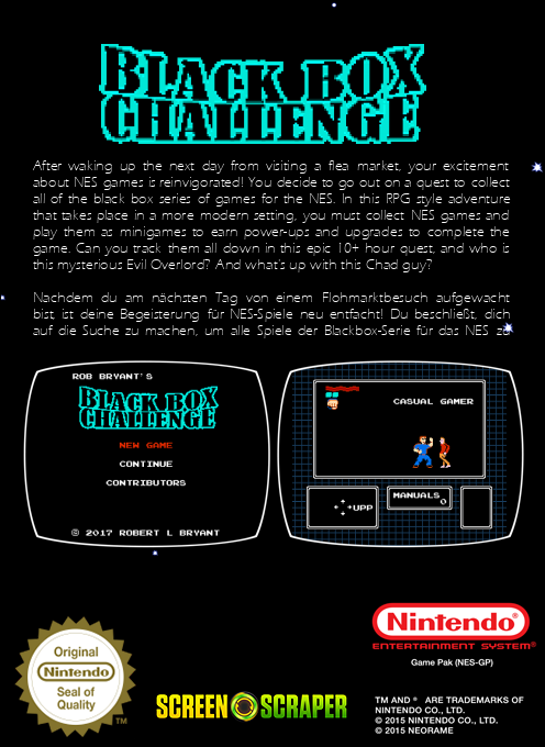 Black Box Challenge (Homebrew) — Box back